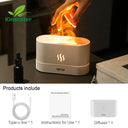 TranquilBreeze Essential Oil Diffuser with LED Flame Lamp  ourlum.com 180ml White  