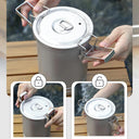 Portable Stainless Steel Camping Rice Cooker for Outdoor Cooking