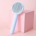 Pet Grooming Tool: Self-Cleaning Hair Remover Comb Easy Use