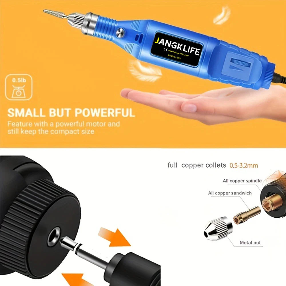 Mini Electric Carving Pen Rotary Tools Kit for Grinding & Polishing  ourlum.com   