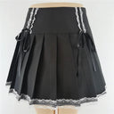 Harajuku Punk Gothic High Waist Patchwork Black Skirt Fashion