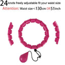 Adjustable Sport Hoops for Waist Exercise & Weight Loss  ourlum.com 24 sections pink  