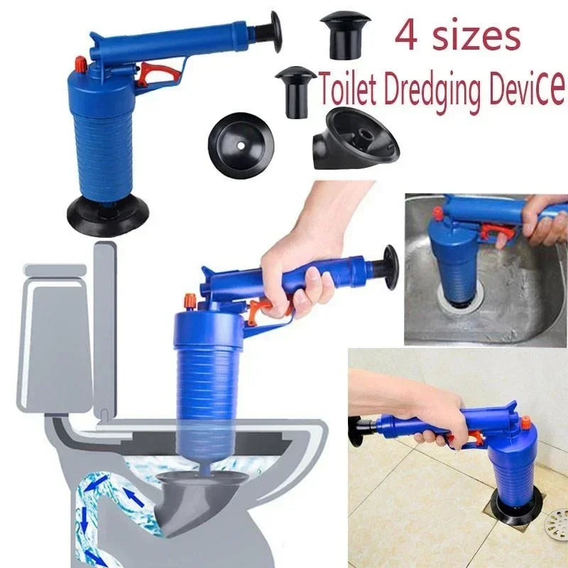 Pump Action Power Pressure Cleaner Floor Drain Toilet Plug Sink Plunger Dredge Tool  Household Products Toilet Plunger