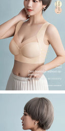 Traceless Summer Ice Silk Underwear Women Gather Anti-sagging Bra