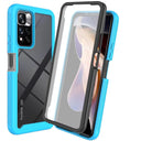 Redmi Note Shockproof Case: Crystal Back Panel 360 Protect  Redmi 5G  ourlum.com Light blue Case and PET Film RedmNote11ProPlus 5G