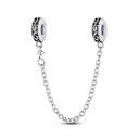 New 925 Sterling Silver Plated Butterfly Daisy Safety Chain Bead