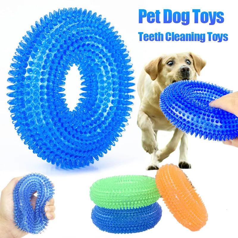 Squeaky Dog Chew Toy for Teeth Cleaning and Interactive Play  ourlum.com   