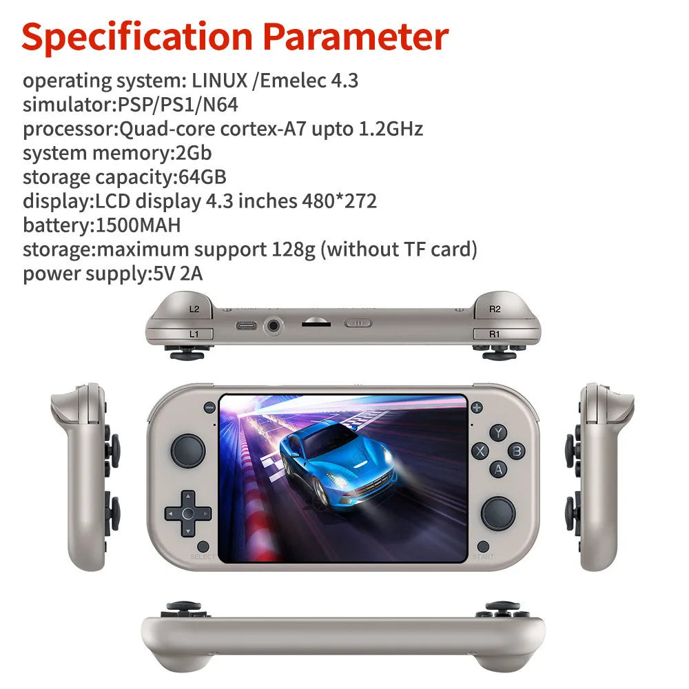 M17 Handheld console Console 4.3 inch LCD screen  Retro Portable Video Game 20000 + Built-in 25 Simulator Video Player