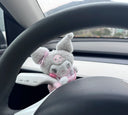 Sanrio Angel Plush Dolls Car Accessory - Seat Belt Cover & More  ourlum.com Kuromi 1  