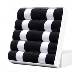 Classic Black Cotton Business Socks Pack: Stylish Comfort for Men