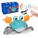 Induction Escape Crab Interactive Learning Toy: Flashing Lights, Engaging Sounds, Remote Control - Fun & Educational  ourlum.com Rechargeable-Blue  