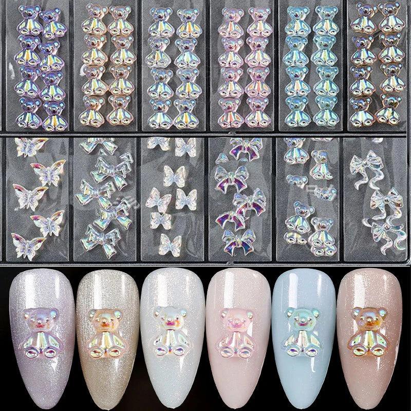 Butterfly Aurora Floral Resin Nail Art Kit: Elegant DIY Manicure & Sparkle