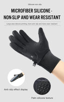 Kyncilor Winter Sports Cycling Skiing Gloves Black Warm Waterproof Touchscreen