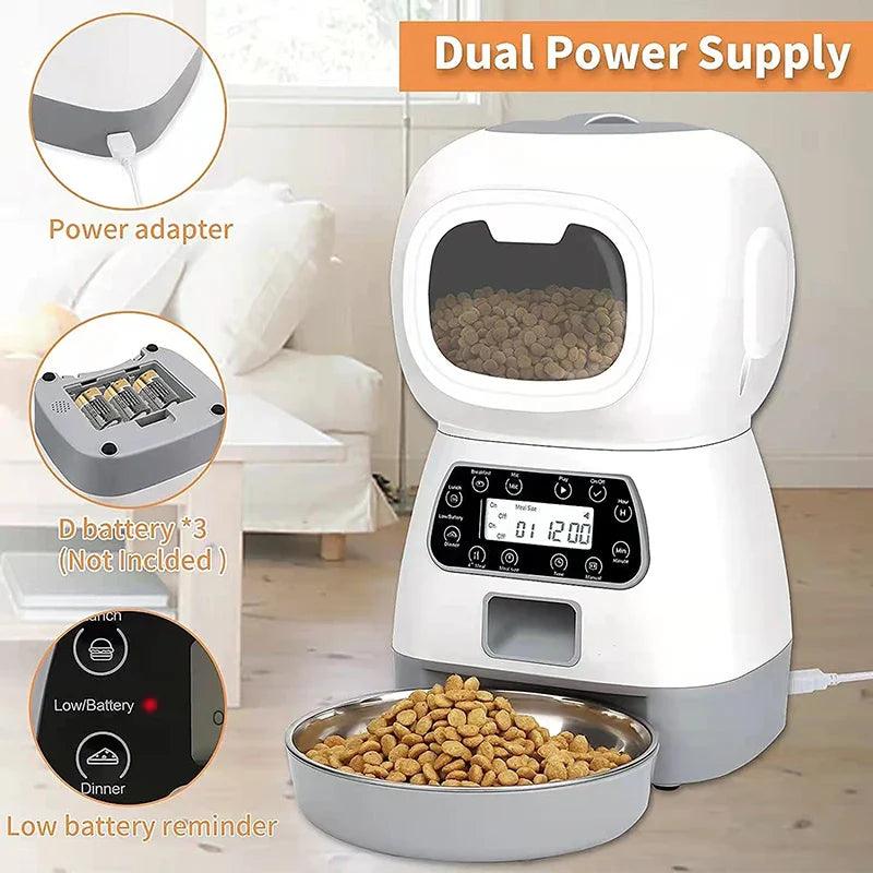 Automatic Pet Feeder Smart Food Dispenser for Dog Cat: Programmable Timer & WiFi Control  ourlum.com   