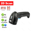 3-in-1 Wireless Bluetooth USB Barcode Scanner Portable Reader