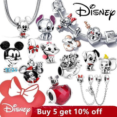 Disney Character Charm Bracelet: Sterling Silver Jewelry for Fans