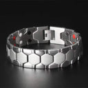 Zinc Alloy Magnetic Detox Bracelet for Men - Lymph Drainage & Arthritis Relief Health Jewelry