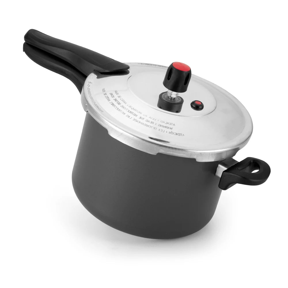 4.5L Non-Stick Pressure Cooker with Secure External Lock - Feegrete Grey