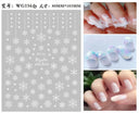 Festive Santa & Snowman Nail Art Stickers for Manicures