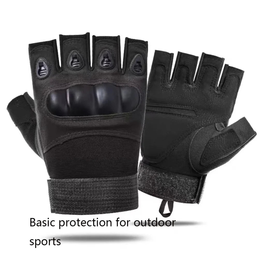 Half-finger Tactical Gloves Men's Outdoor Cycling Sports Anti-slip Wear Mountaineering Fitness Training Five-finger Gloves