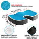 Cooling Gel Memory Foam Seat Cushion for Back Pain Relief