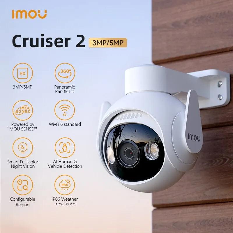 IMOU Cruiser Wi-Fi Outdoor Camera: Advanced AI Tracking & Night Vision  ourlum.com American regulations Cruiser 2 3MP 