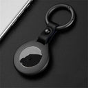 AirTags Leather Case: Stylish Apple Locator Tracker - iOS Compatible  ourlum.com black  