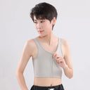 Chest Breast Binder Trans Crop Top Bandage Zipper Bra Tank