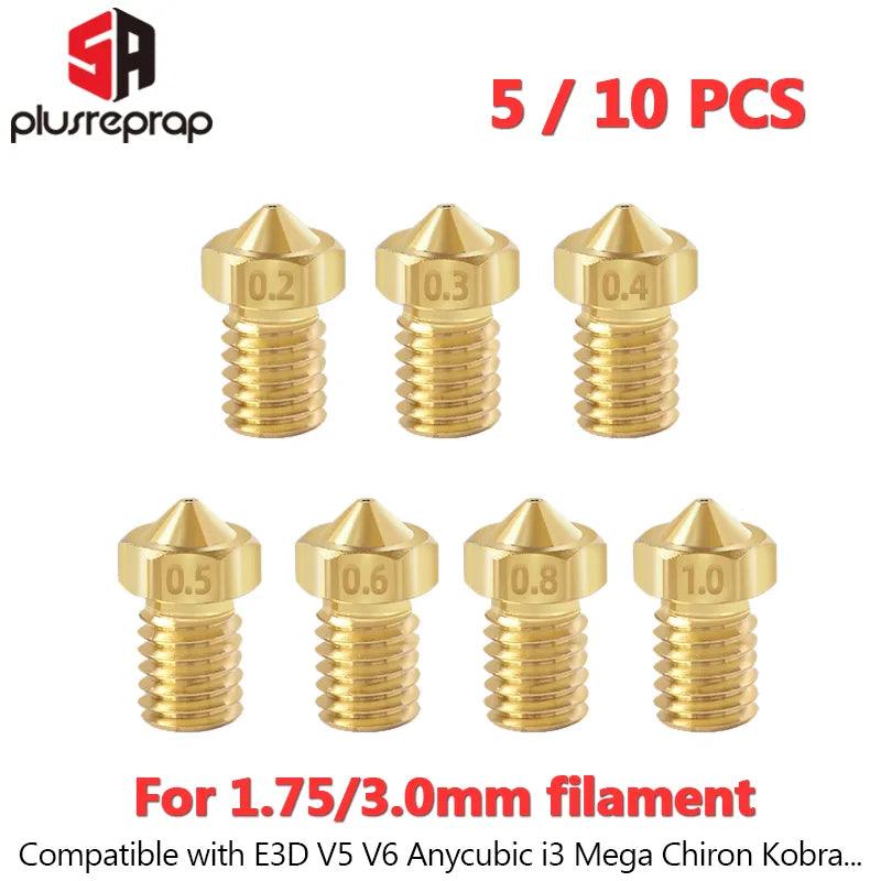 Precision Brass Nozzle Set: 3D Printer Extruder Upgrade  ourlum.com 10PCS - 1.75mm 0 2mm 