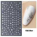 Winter Snowflake Nail Art Stickers for Holiday Glam Designs