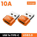 USB-C 10A OTG Data Adapter for Macbook, , Samsung S20 - Fast Connectivity Solution  ourlum.com 2PCS Orange  