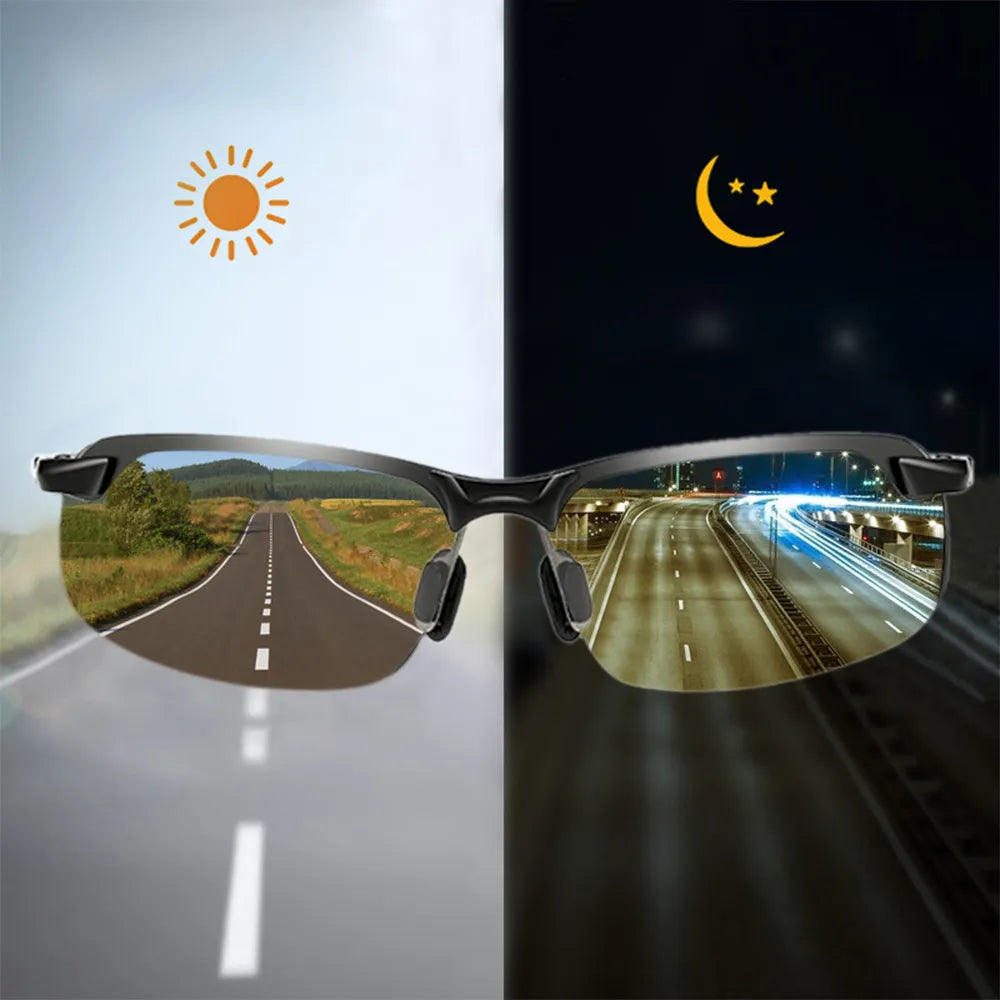 Photochromic Polarized Chameleon Sunglasses: Day Night UV Driver's Eyewear  ourlum.com   