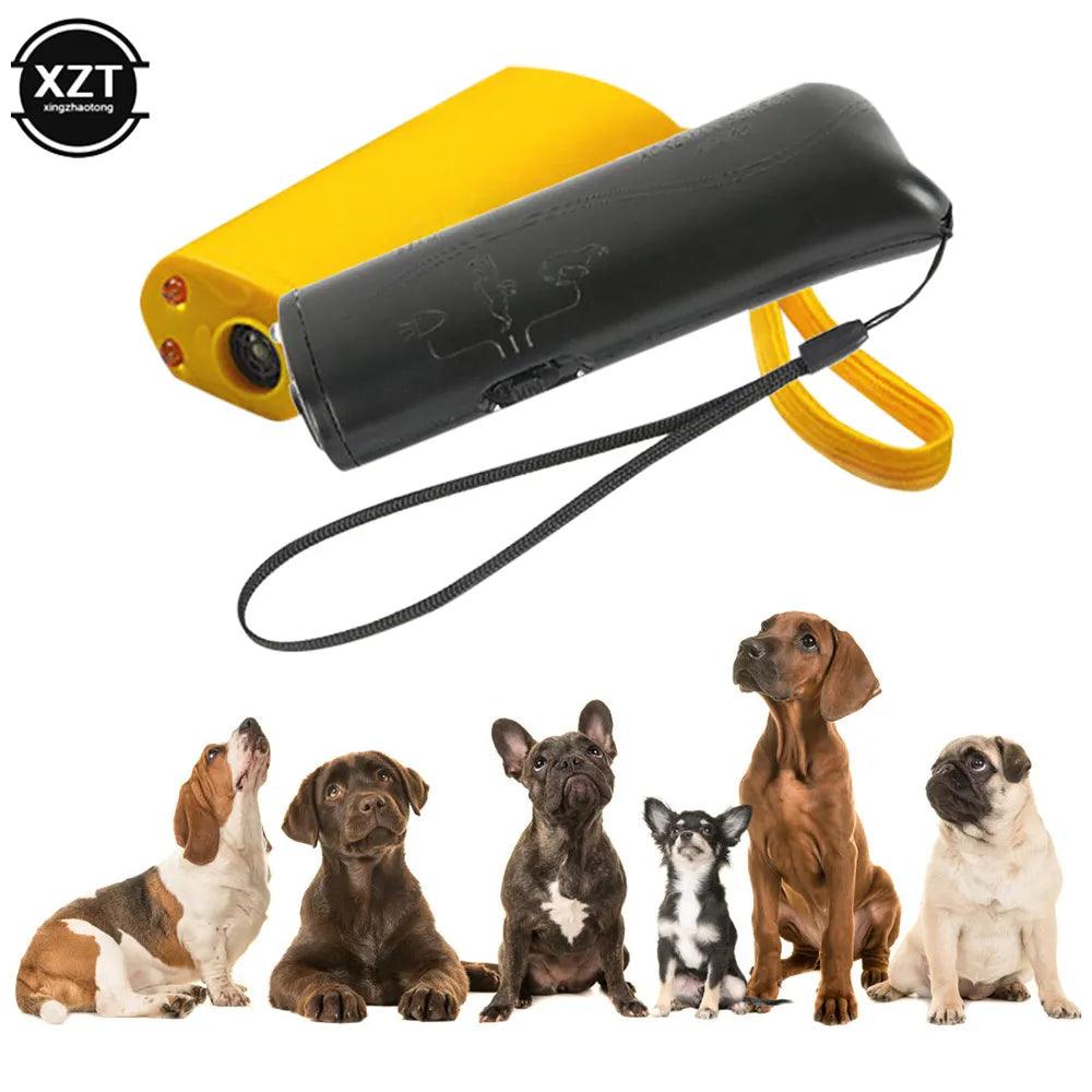 Ultrasonic Dog Repeller & Bark Trainer with LED - Effective Training Solution  ourlum.com   