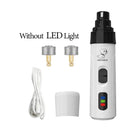 LED Electric Pet Nail Grinder for Dogs and Cats: USB Rechargeable Grooming Trimmer  ourlum.com 968- 2 Heads  