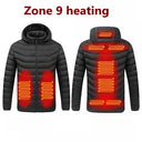 19/11/9 Areas Heated Jacket Men Electric Heating Jackets Warm