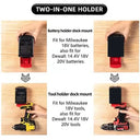 5PCS Wall-Mount Tool Holder for Dewalt & Milwaukee Battery