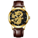 Dragon Fashion Crystal Men's Quartz Watch Stylish Waterproof