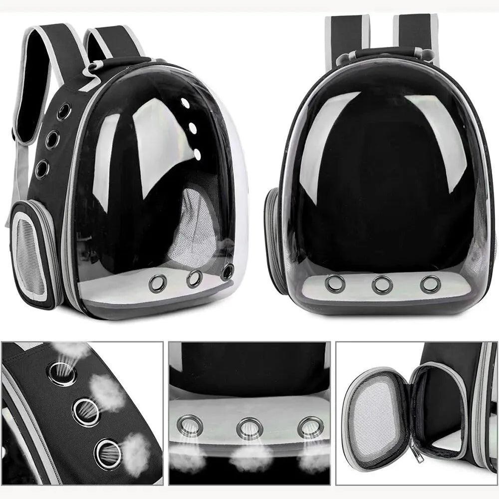 Pet Carrier Backpack: Transparent Capsule Bubble Small Animal Breathable Travel  ourlum.com   