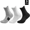 Ultimate Performance Soccer and Basketball Socks for Men and Women - Breathable, Anti-slip, Deodorant - Size 39-45  ourlum.com 3pairs-long-mixed EU39-45 