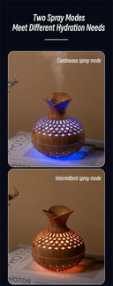 Wood Grain USB Aroma Diffuser Humidifier 300ml with LED Lights