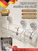 Light Luxury Style Glacier Pattern Suction Cup Shelf Holder