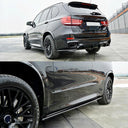 2pcs Gloss Black Carbon Fiber MP Style Side Skirt Extension For BMW F15 X5 F85 X5M F16 X6 F86 X6 M