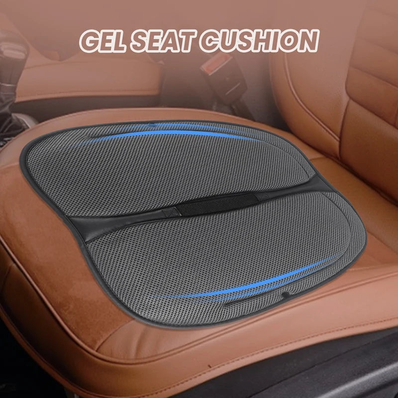 Memory Foam Gel Car Seat Cushion for Tailbone Pain Relief - Breathable Non-Slip Pad for Office & Travel