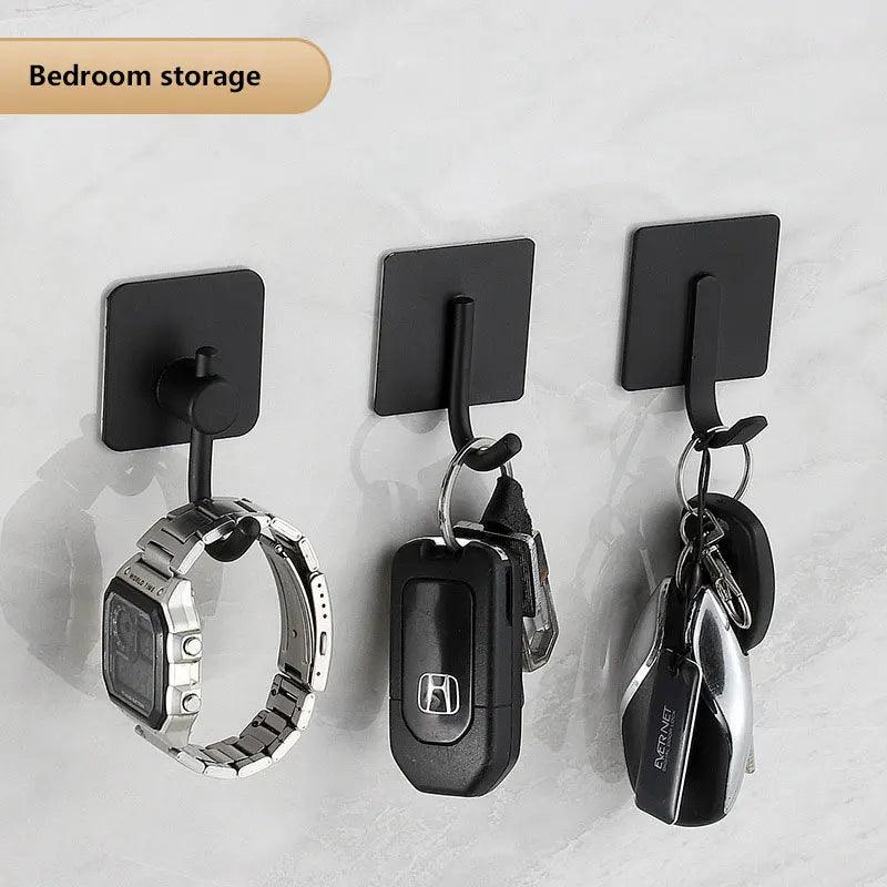 Stainless Steel Adhesive Wall Hook Organizer for Towels, Keys, and Bags  ourlum.com   