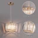 Glass Led Pendant Light Modern Ceiling Lamp Adjustable Fixture