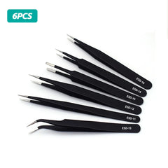 Stainless Steel Precision Tweezers for Nail Art & Electronics Maintenance