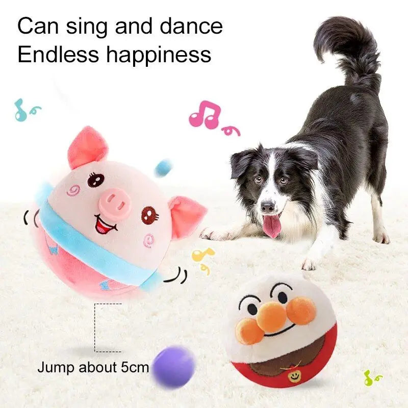 Interactive Dog Toy Ball: Bouncing Jump Plush Doll - Fun Exercise & Entertainment  ourlum.com   