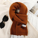 Women's Solid Color Wool Knitted Warm Thickened Scarf Gaiter