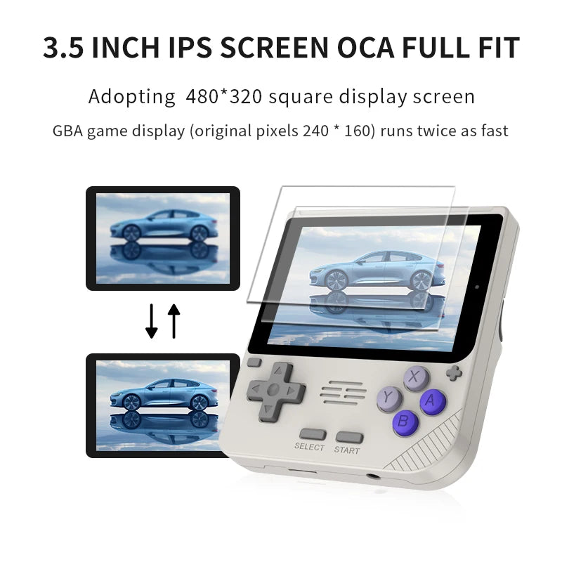 New POWKIDDY V10 Handheld Game Console 3.5 Inch 480*320 IPS OCA Full Screen Retro Opendinglinux Handhelds Cheap Children's Gifts