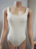 GUUDIA Seamless Tummy Control Bodysuit with Open Crotch for Effortless Shaping